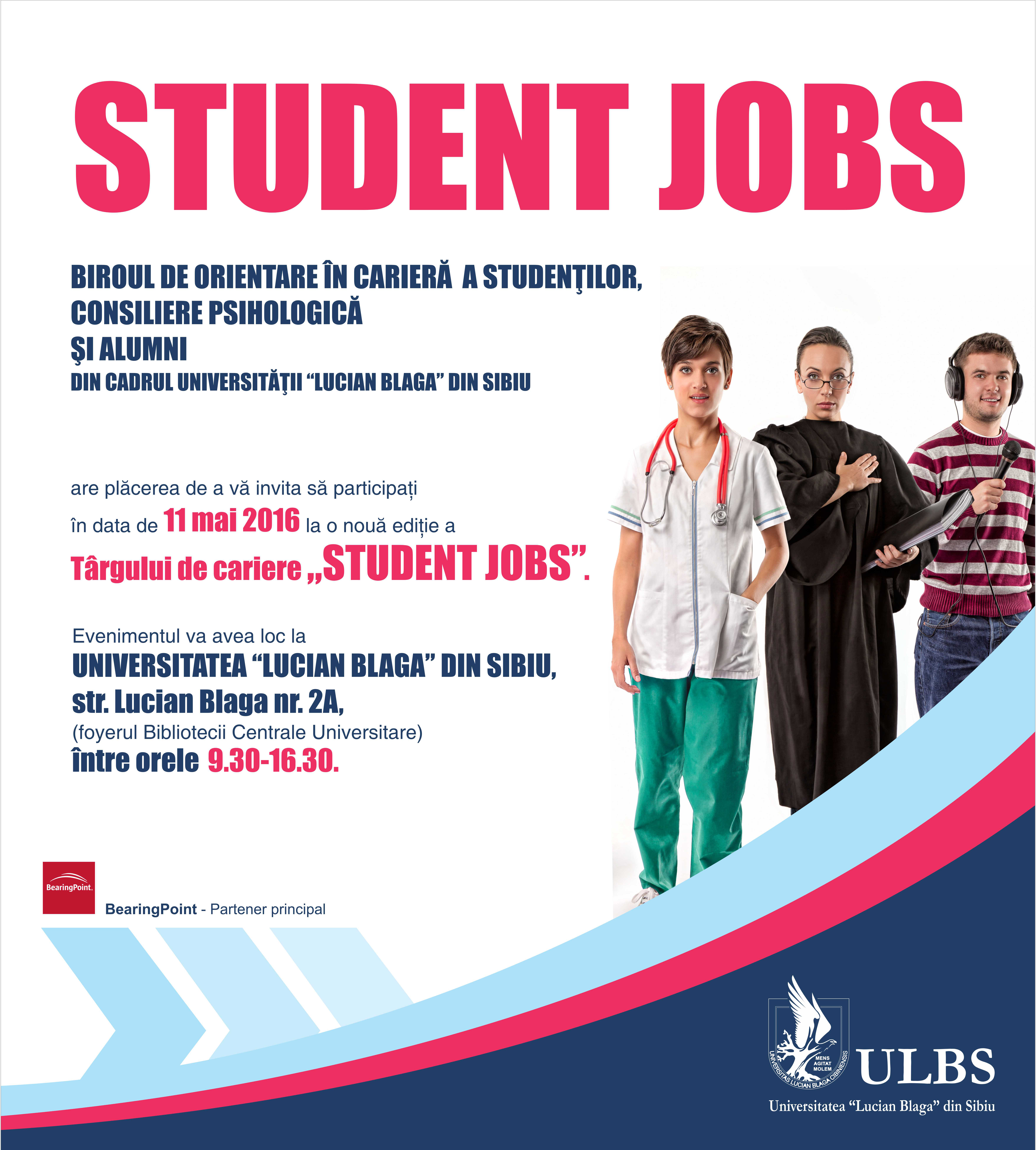 Afis STUDENT JOBS 2016