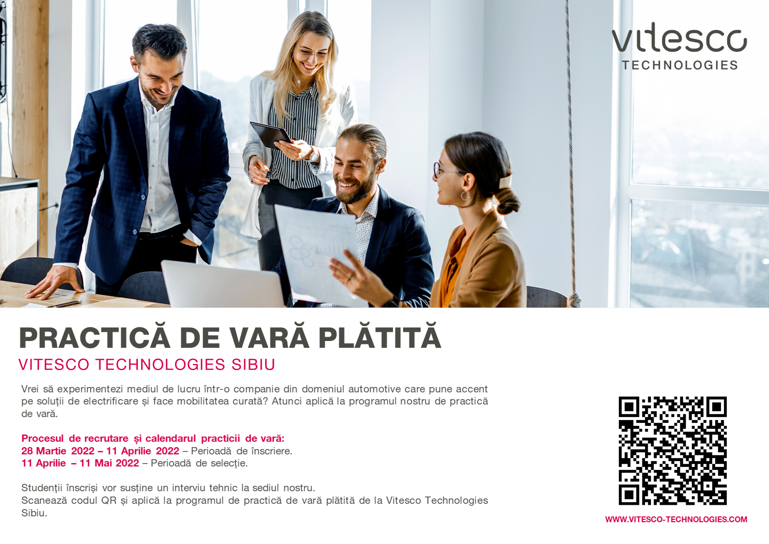 Vitesco Technologies Sibiu – Practica De Vară Plătită