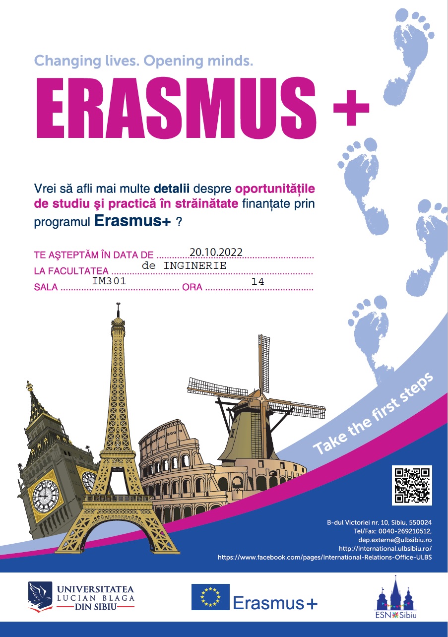 Granturi ERASMUS+ An Universitar 2022-2023, Semestrul II