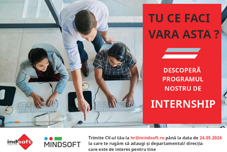 Internship La Grupul Mindsoft & Indsoft, Sibiu