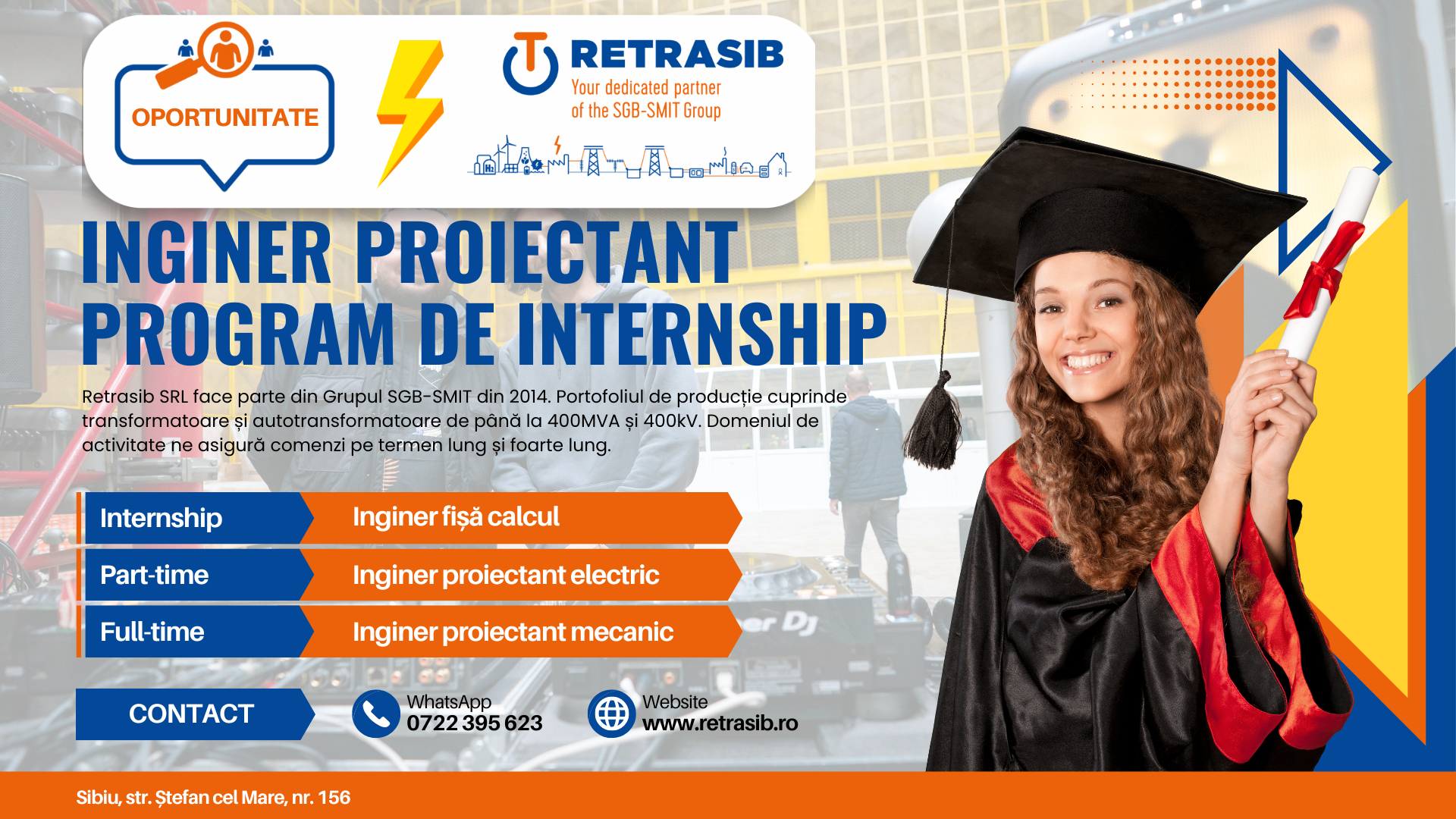 Oportunitate Retrasib – Program De Internship