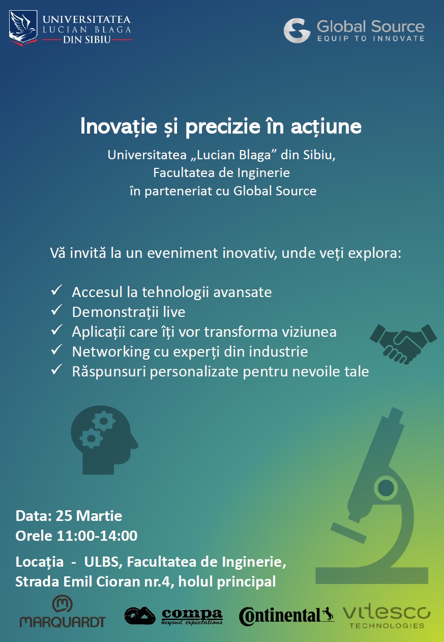 Invitație La Evenimentul „Inovație și Precizie în Acțiune”