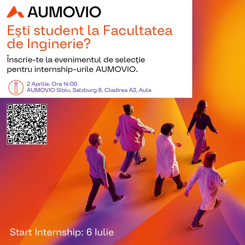 Internship AUMOVIO -Start Inscrieri Pentru Evenimentul De Selectie